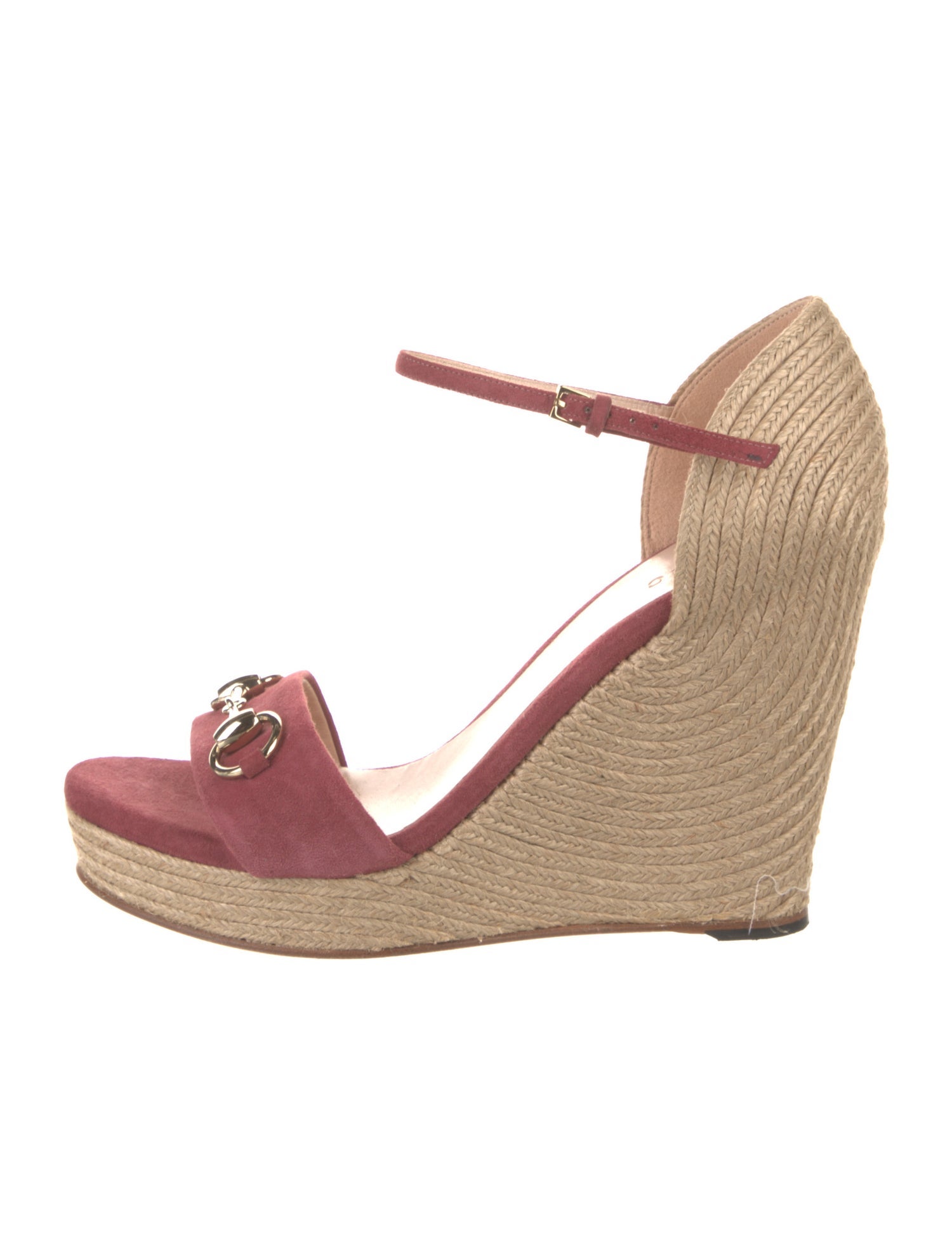 Gucci Horsebit Accent Suede Espadrilles
