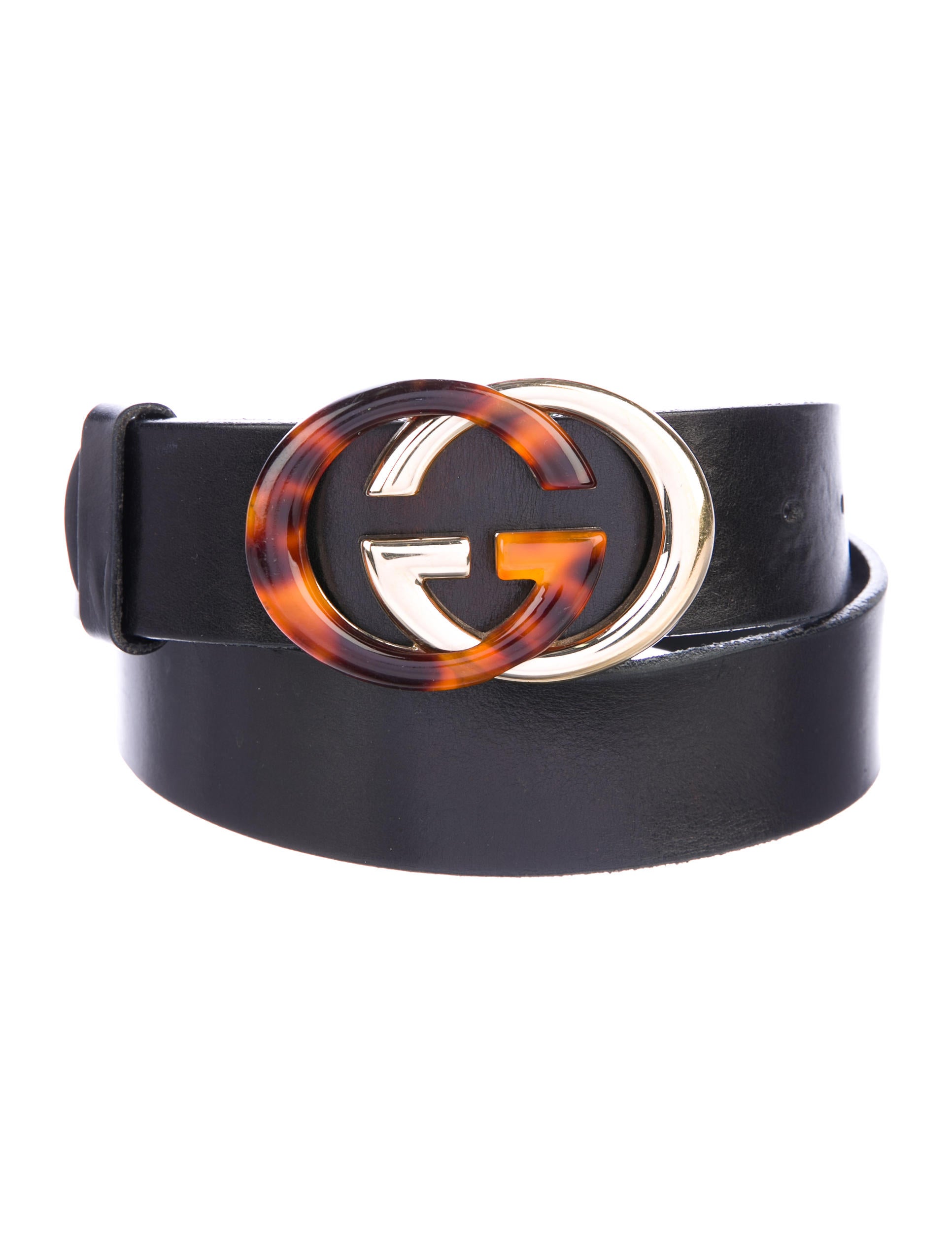 Gucci Tortoiseshell GG Belt - Black Belts, Accessories