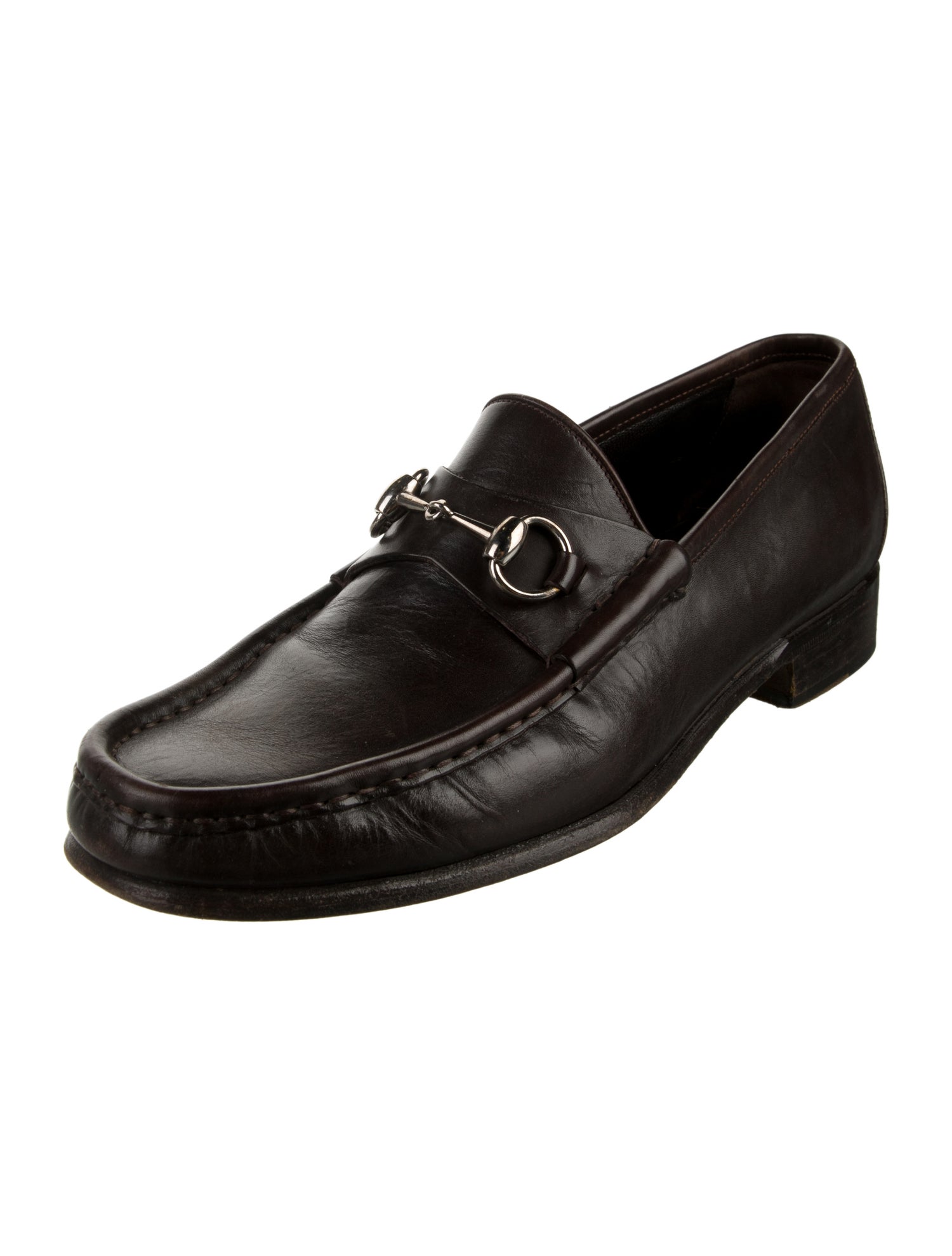 Gucci Horsebit Accent Leather Dress Loafers