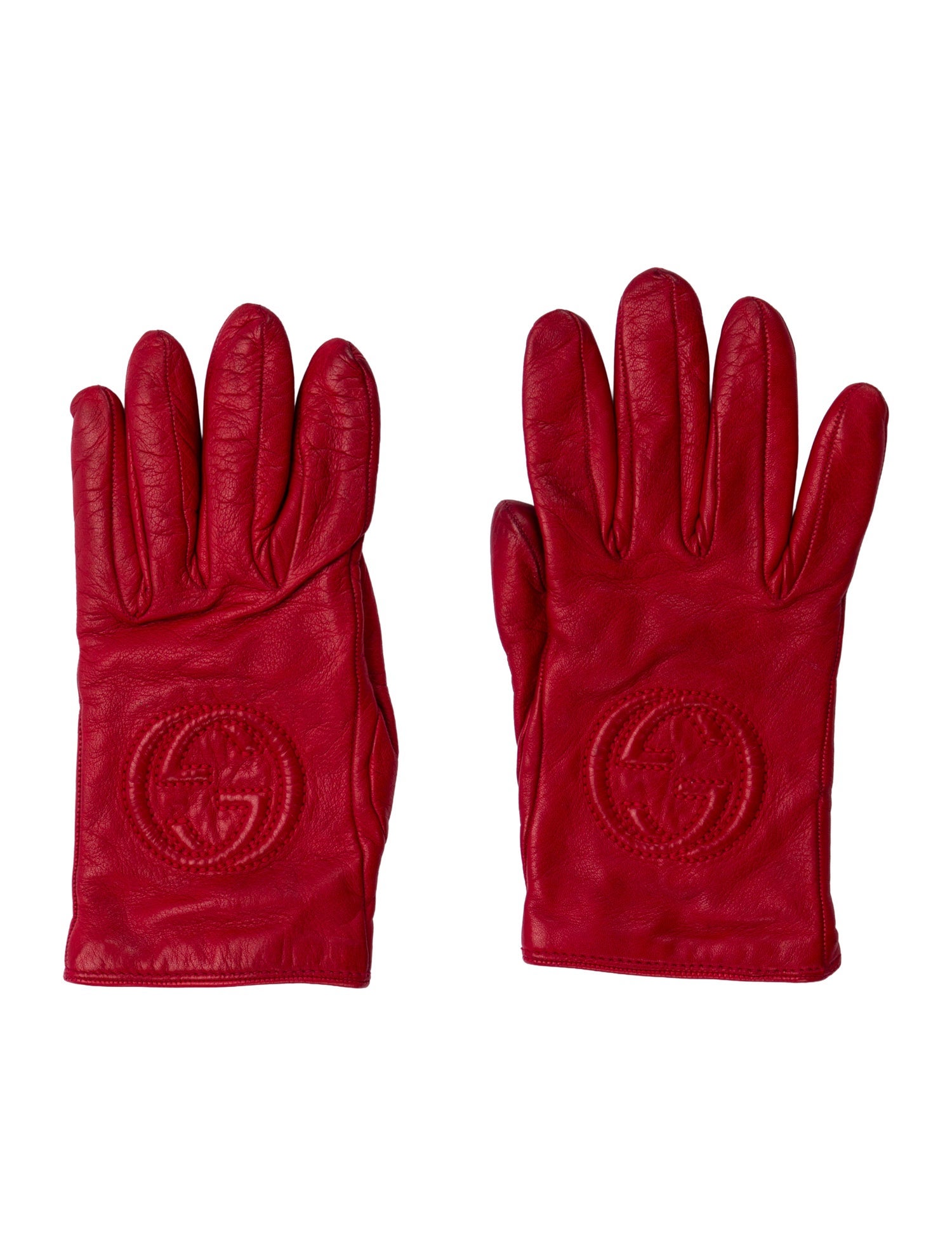 Gucci Women's Vintage Leather Winter Gloves