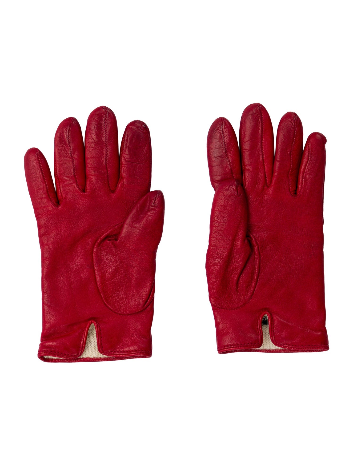 Gucci Women's Vintage Leather Winter Gloves
