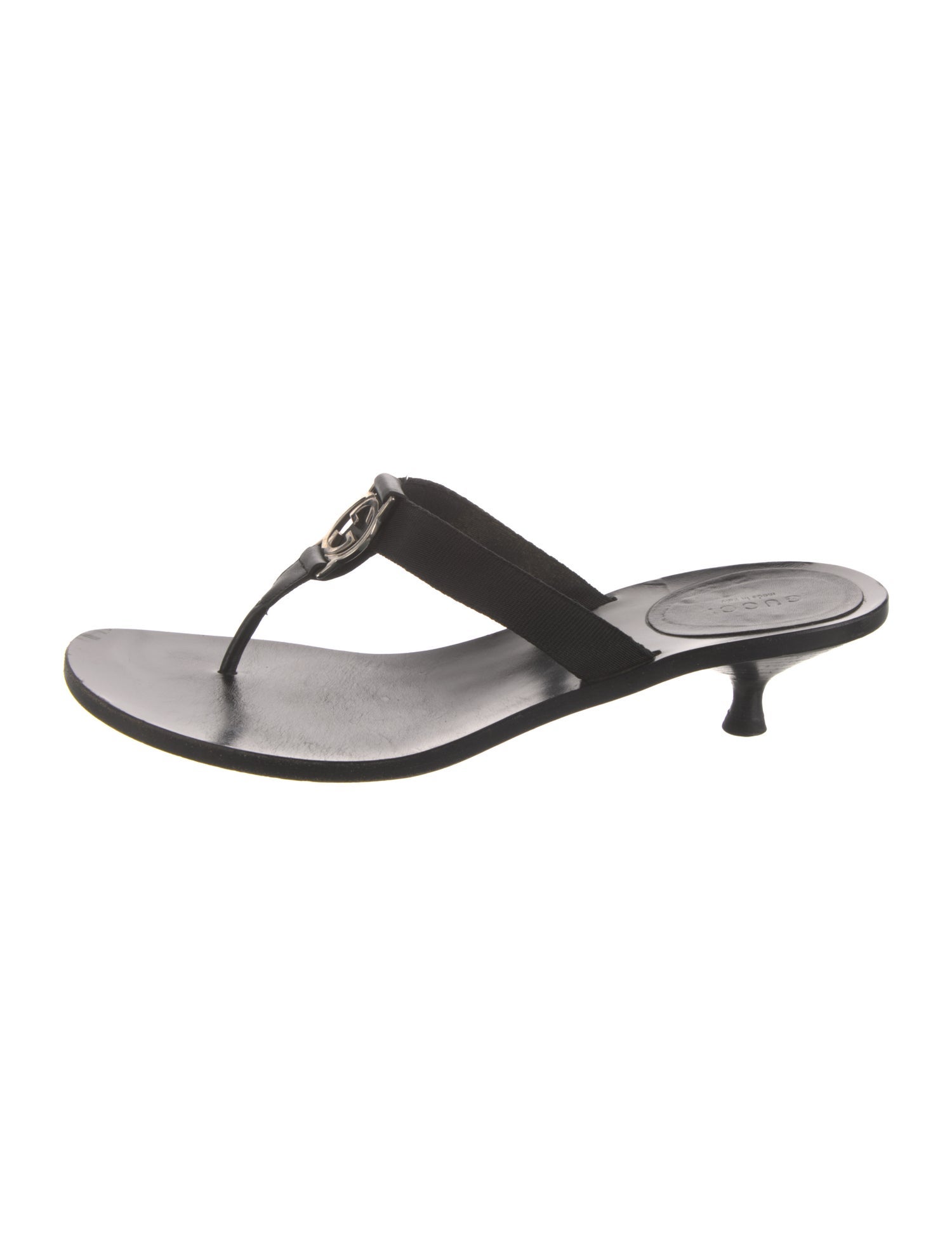 Gucci Vintage Interlocking G Logo T-Strap Sandals