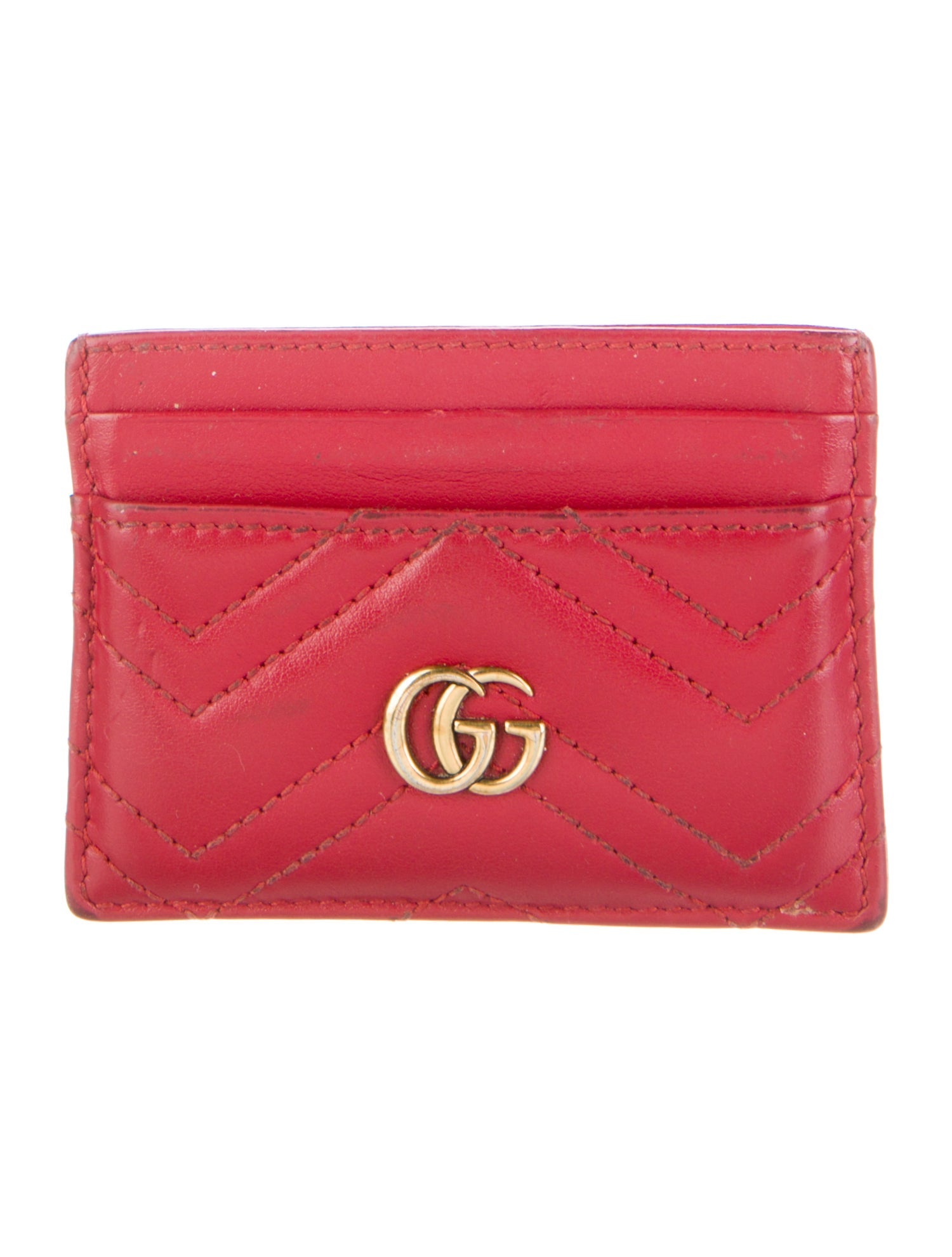 Gucci Double G Logo Leather Card Holder