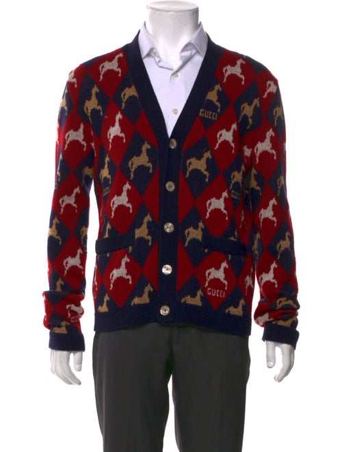 Gucci Wool Printed Cardigan
