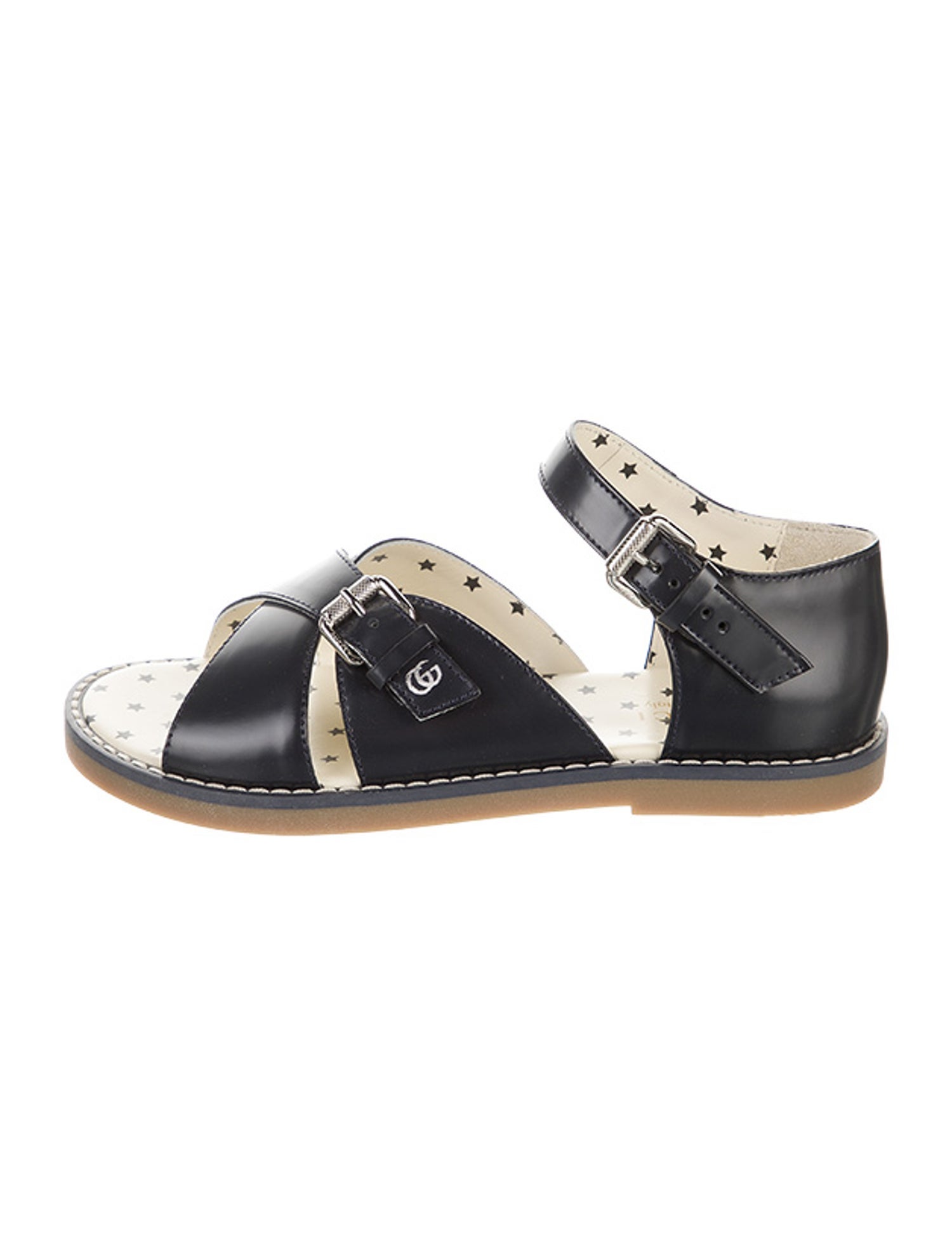 Gucci Girls' Vitello Speedy Leather Sandals