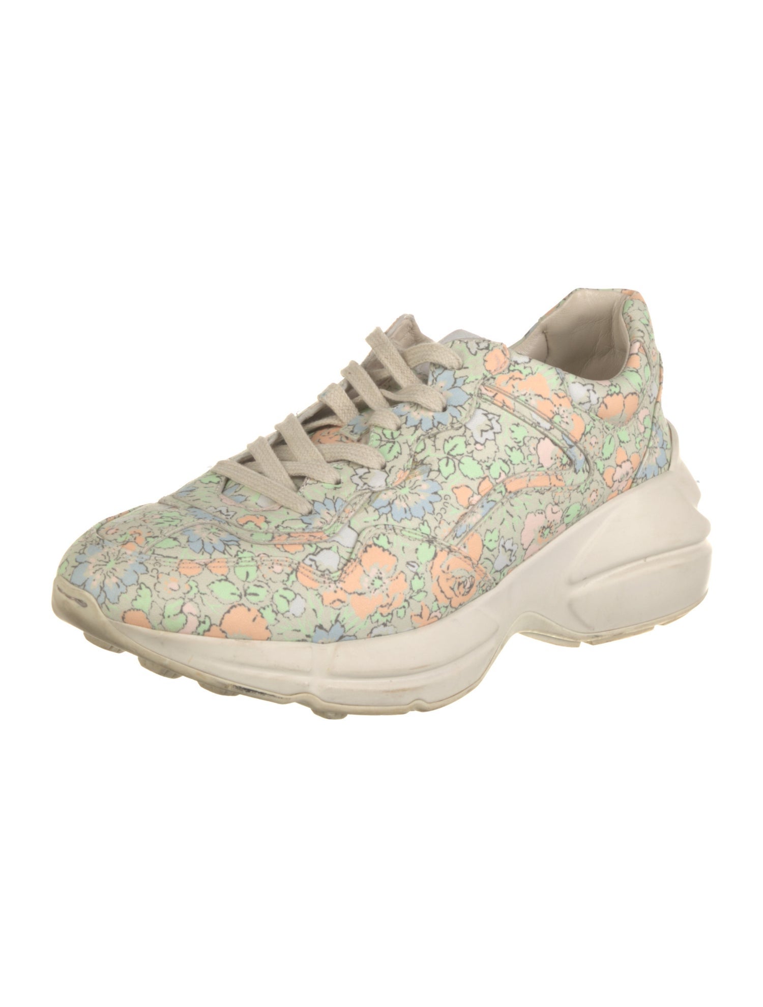 Gucci Flora Print Leather Sneakers