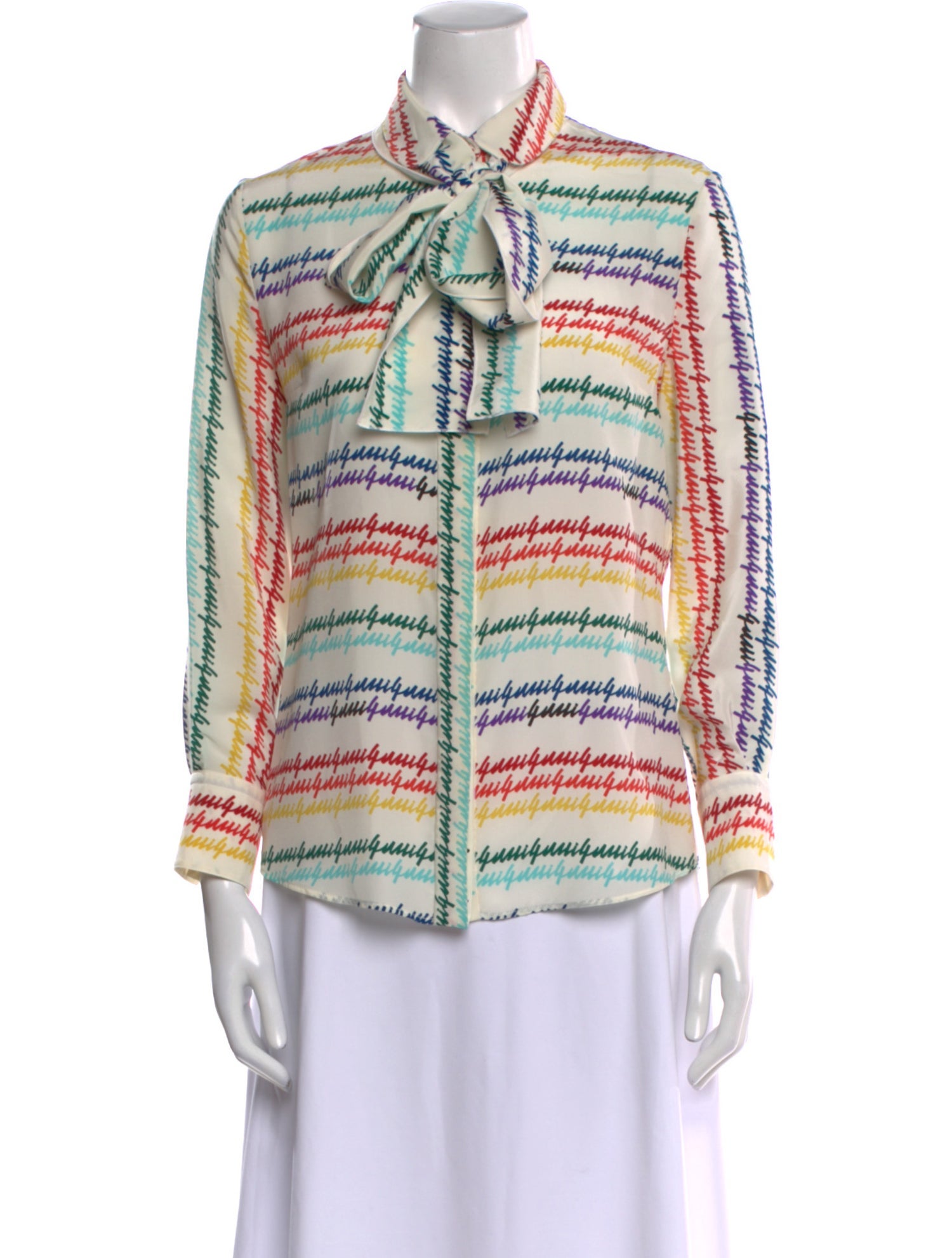 Gucci 2016 Silk Button-Up Top