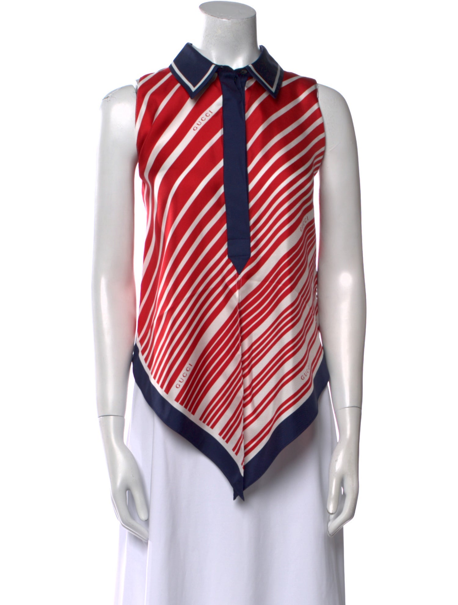 Gucci Silk Striped Blouse