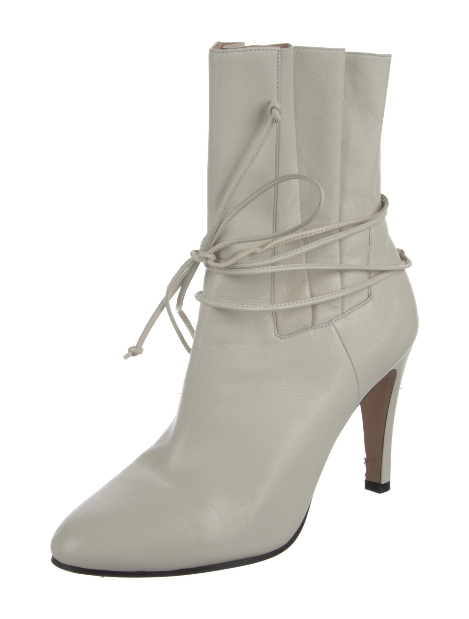 Gucci Leather Pleated Accents Boots