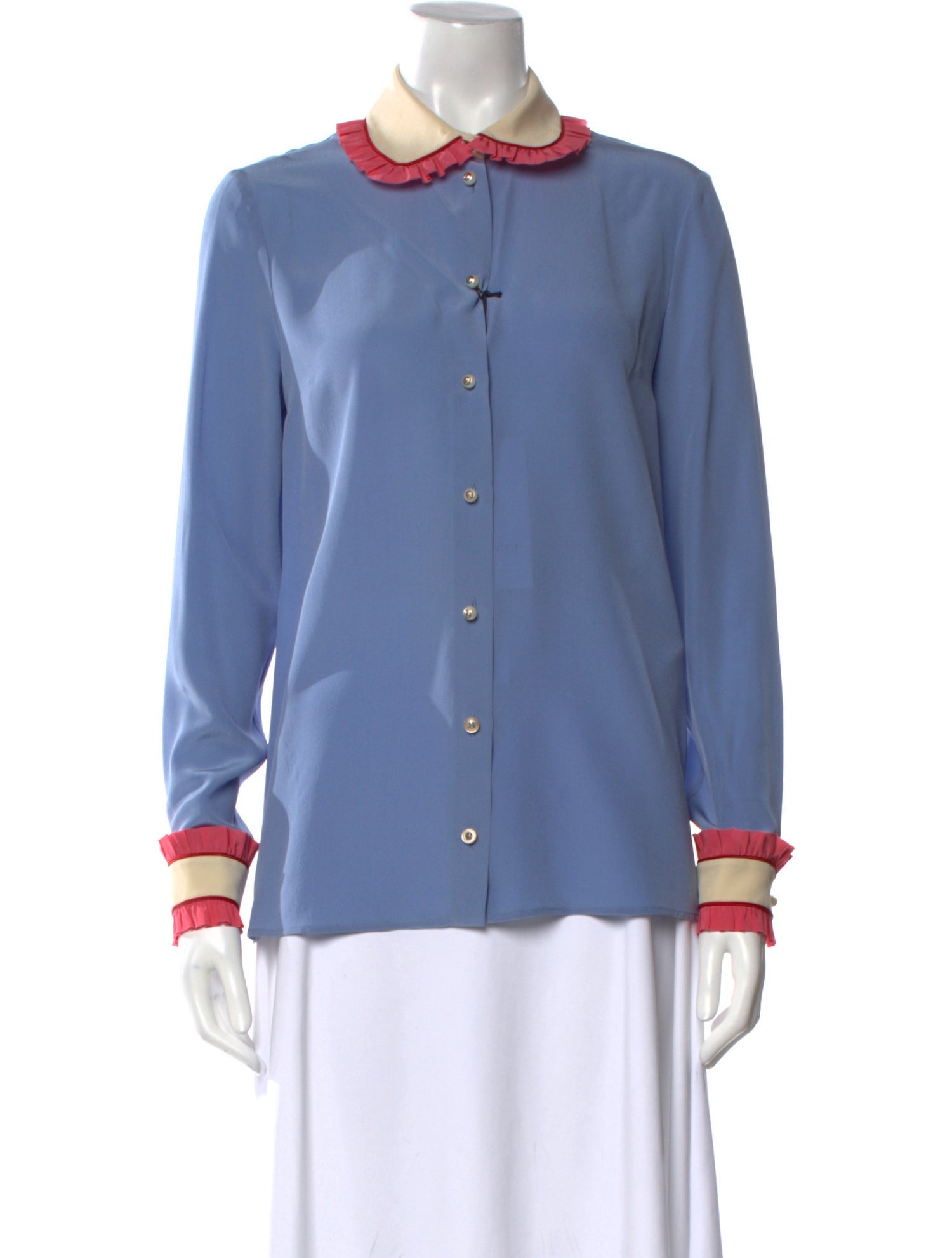 Gucci 2018 Silk Button-Up Top