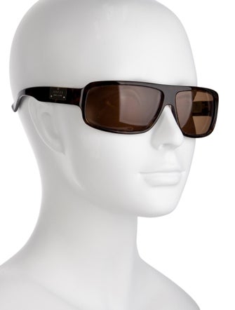 Gucci Web Accent Shield Sunglasses