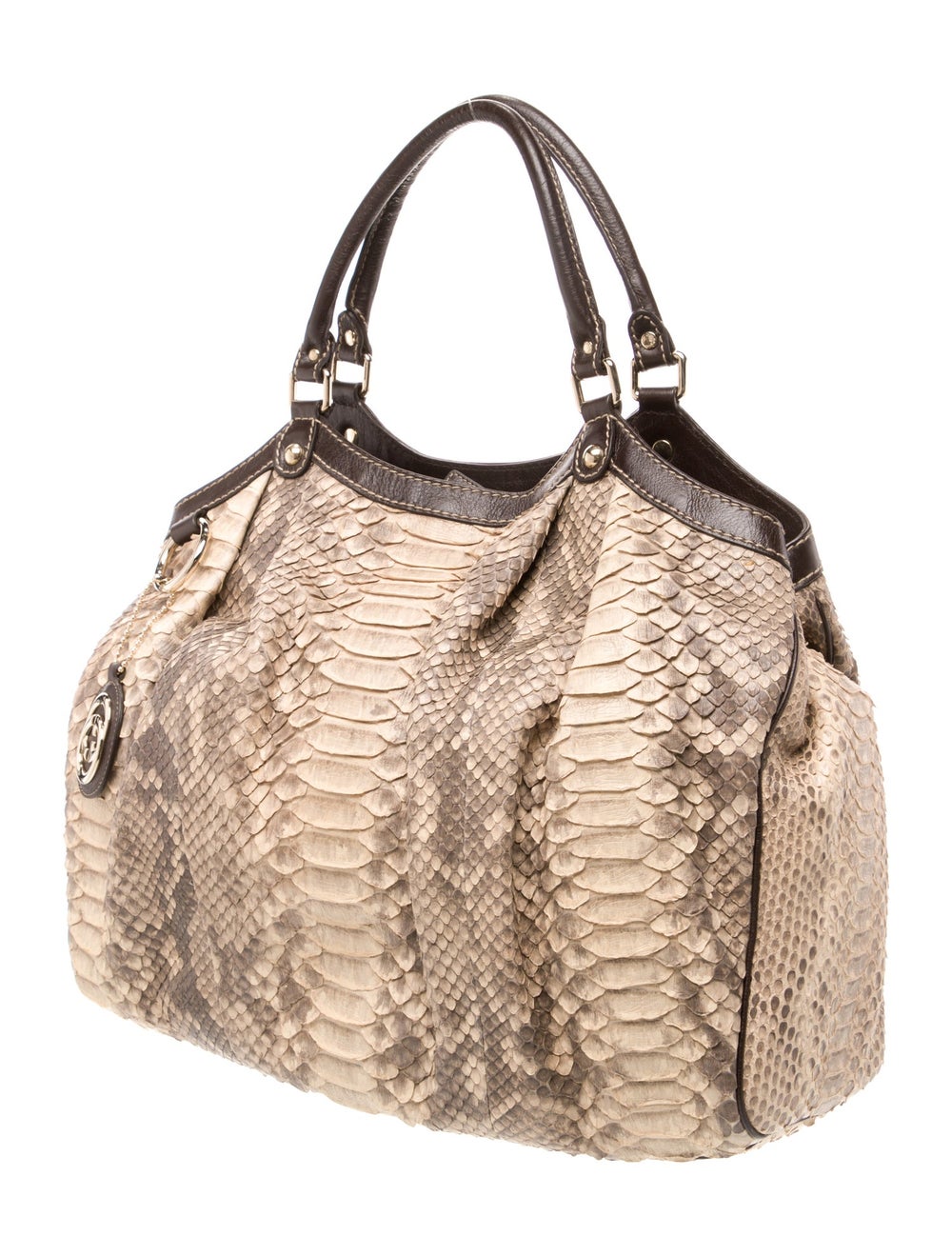 Gucci Shoulder Bag Neutrals Python Interlocking G… - image 3