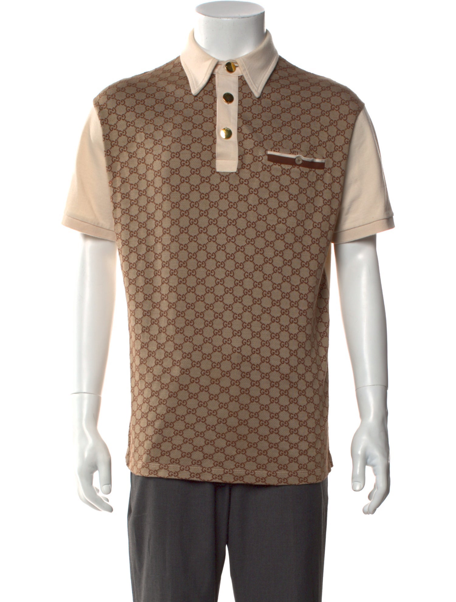 Gucci GG Logo Collar Polo Shirt