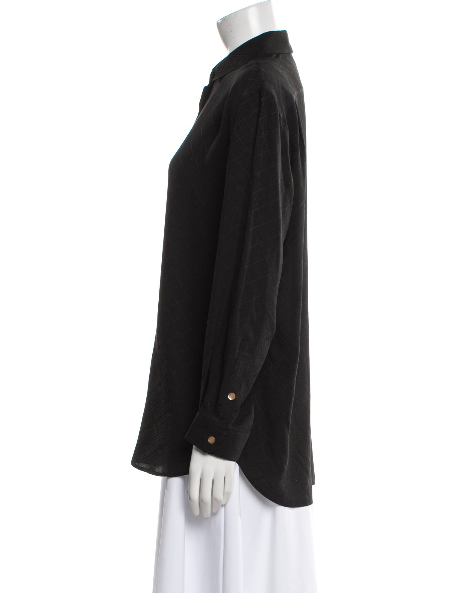Gucci 2020 Silk Button-Up Top