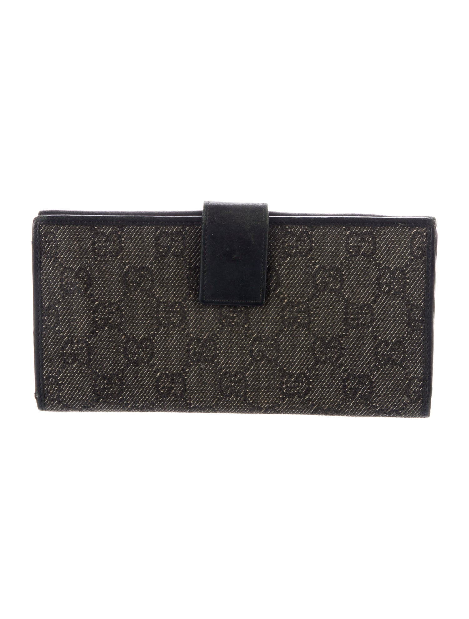 Gucci Vintage GG Denim Continental Wallet