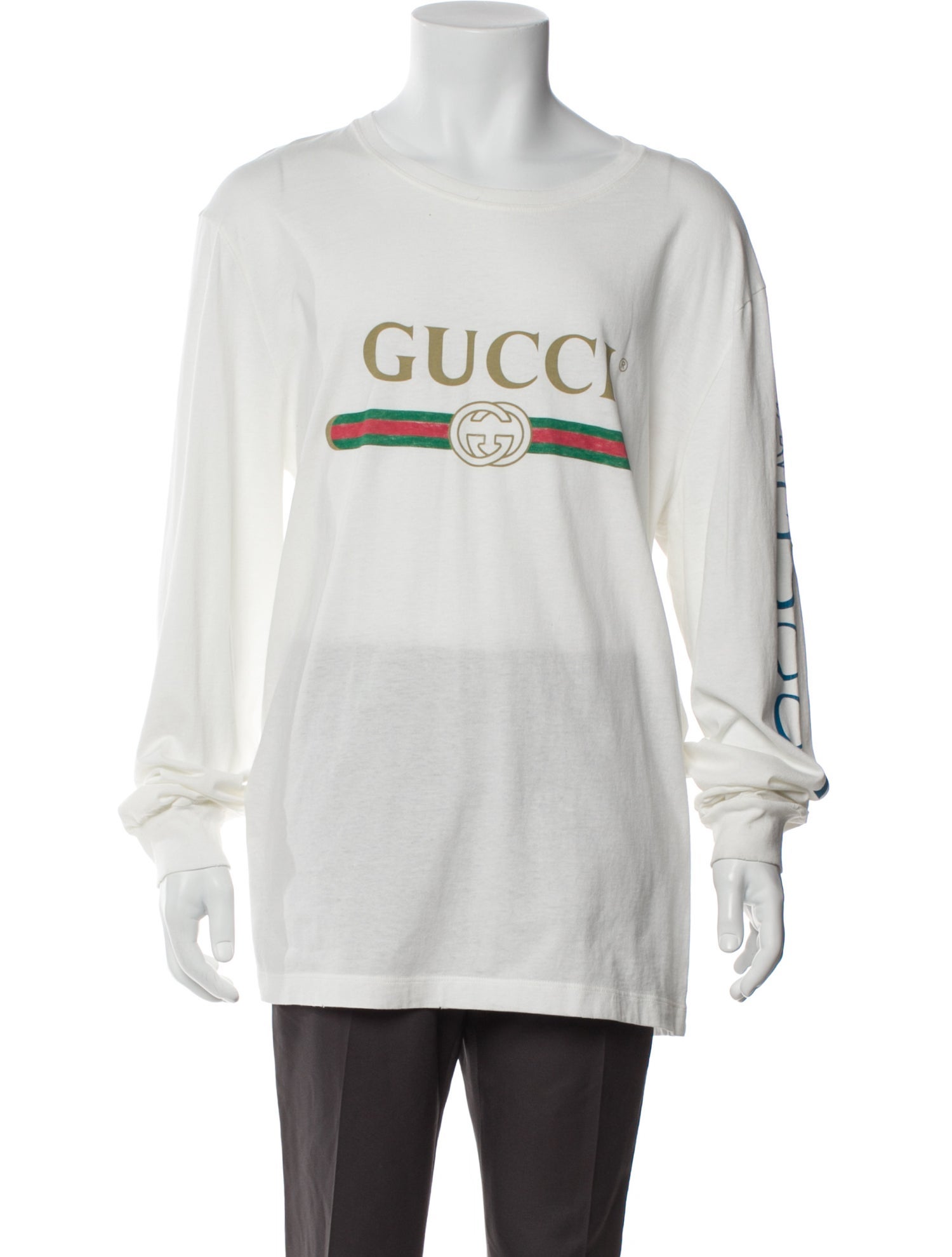 Gucci Web Accent Scoop Neck T-Shirt