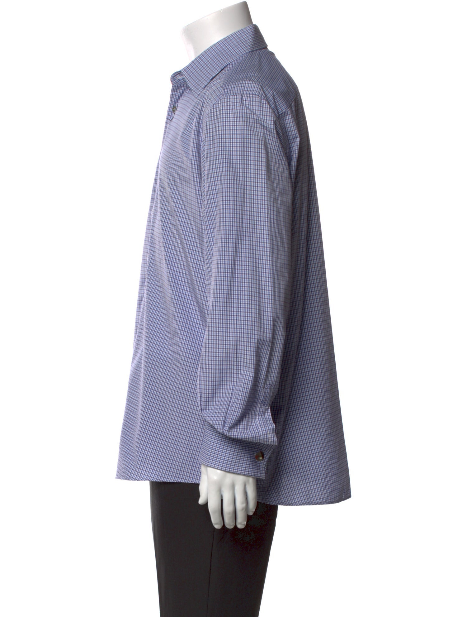 Gucci Plaid Print Long Sleeve Dress Shirt