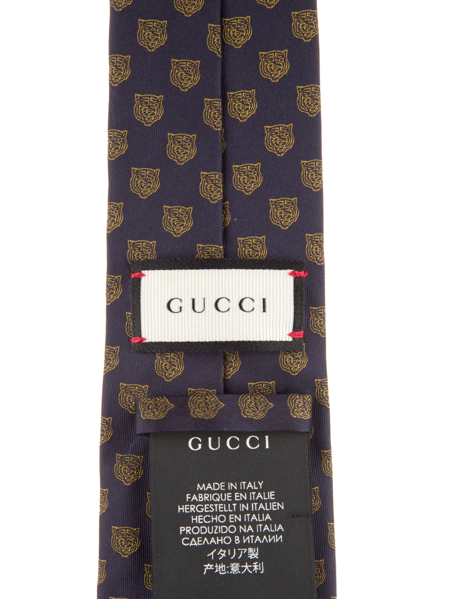 Gucci Pattern Print Silk Tie