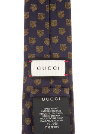 Gucci Pattern Print Silk Tie