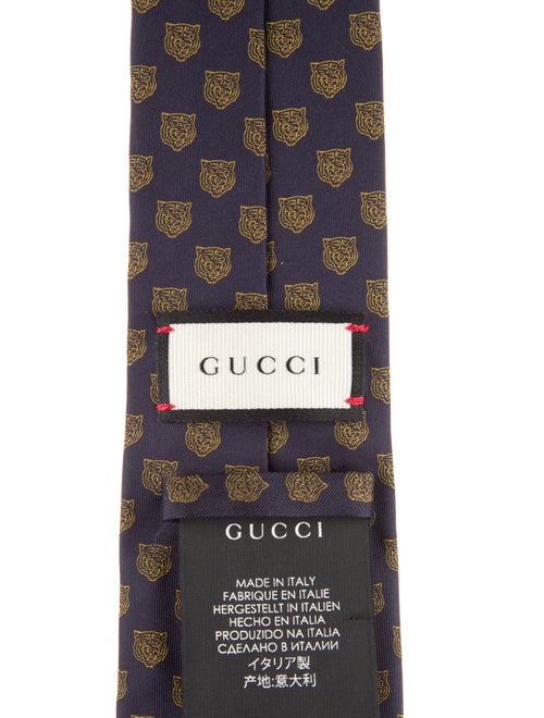 Gucci Pattern Print Silk Tie