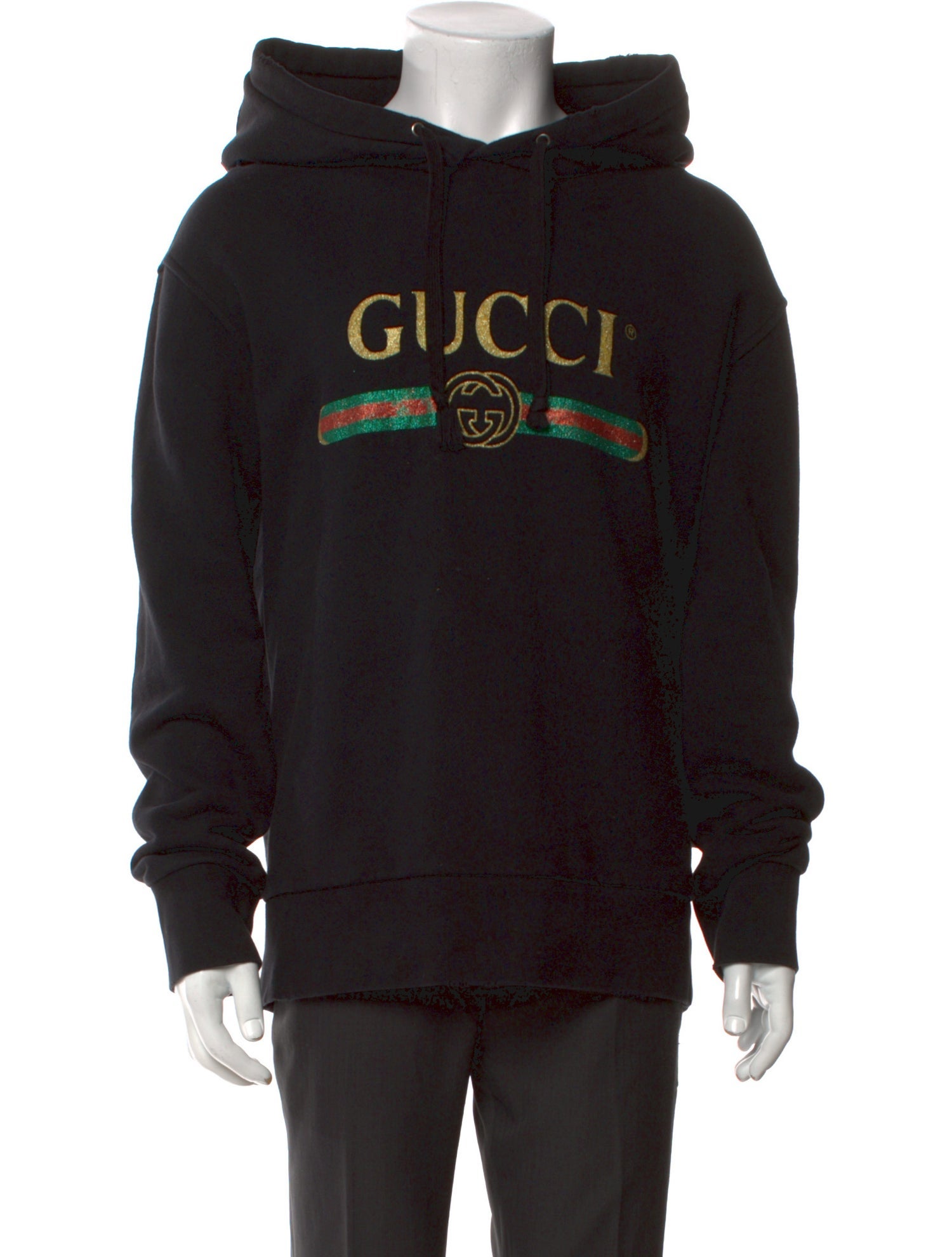 Gucci Web Accent Crew Neck Hoodie