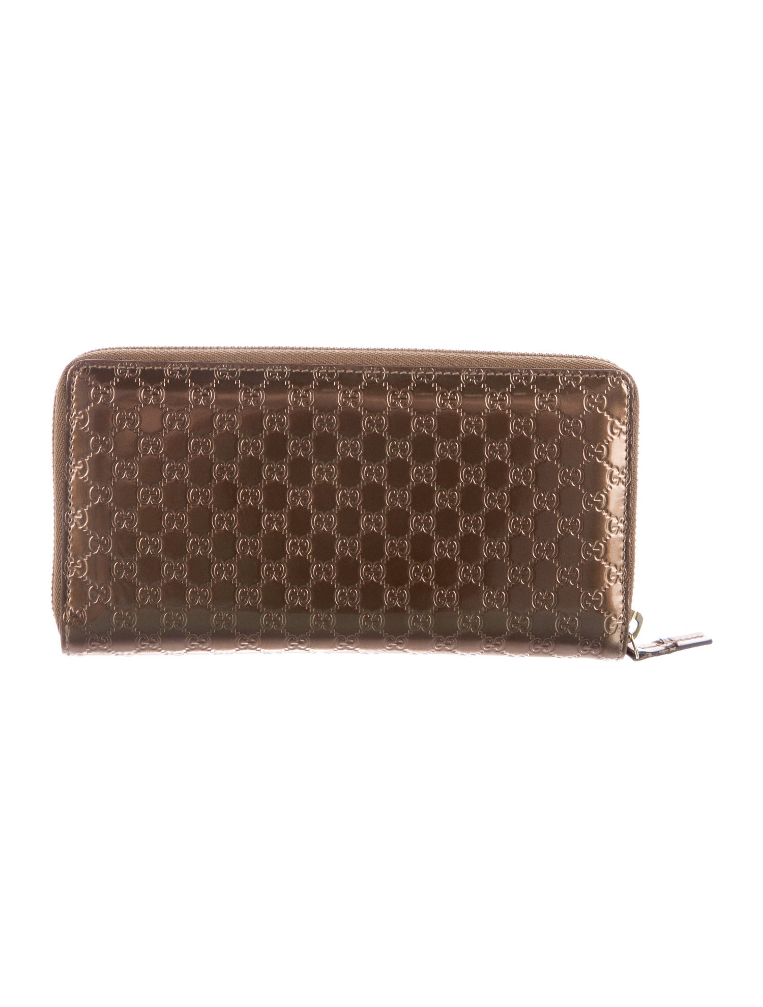 Gucci Microguccissima Pattern Patent Leather Wallet