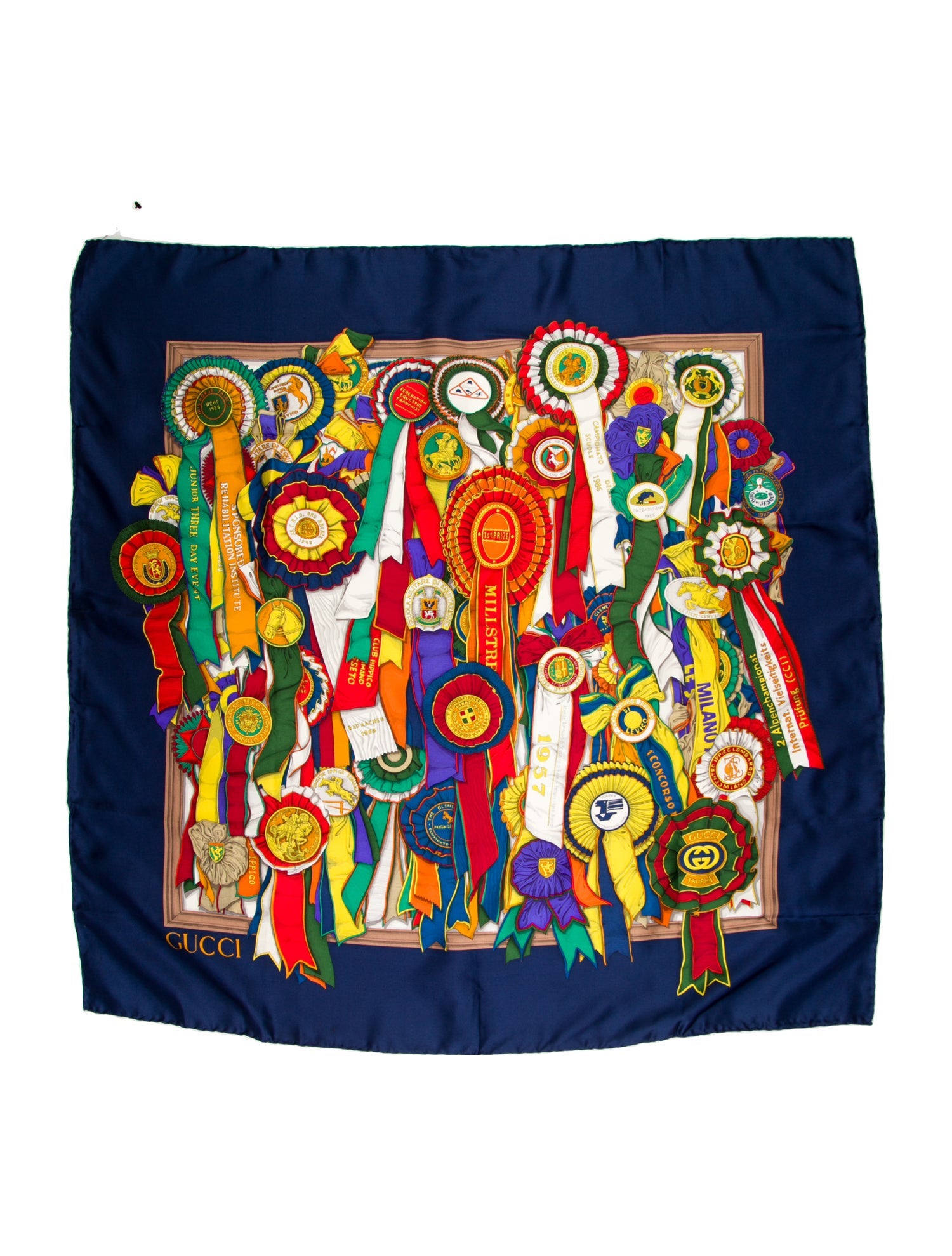 Gucci Silk Interlocking G Logo Scarf