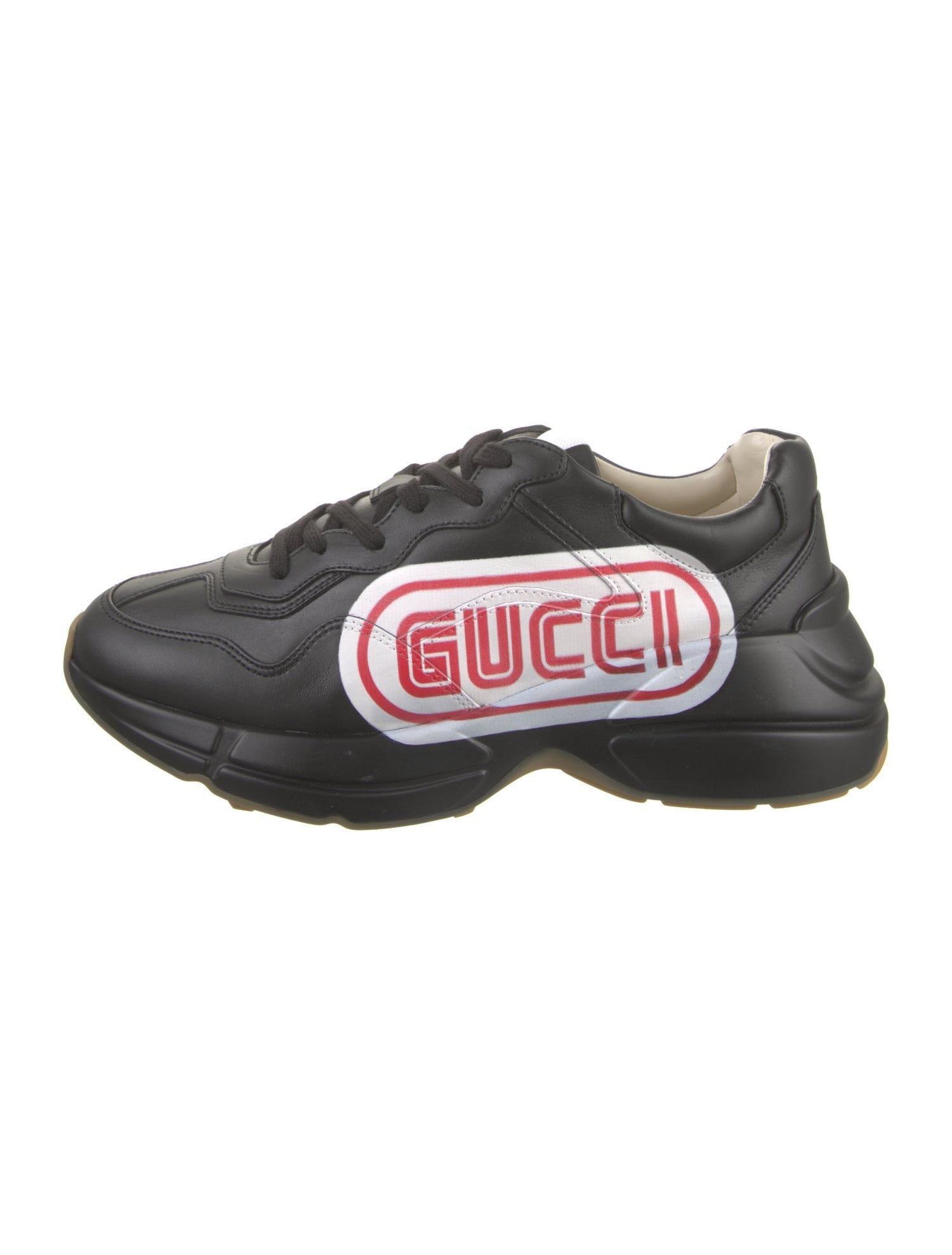 Gucci Leather Graphic Print Sneakers w/ Tags