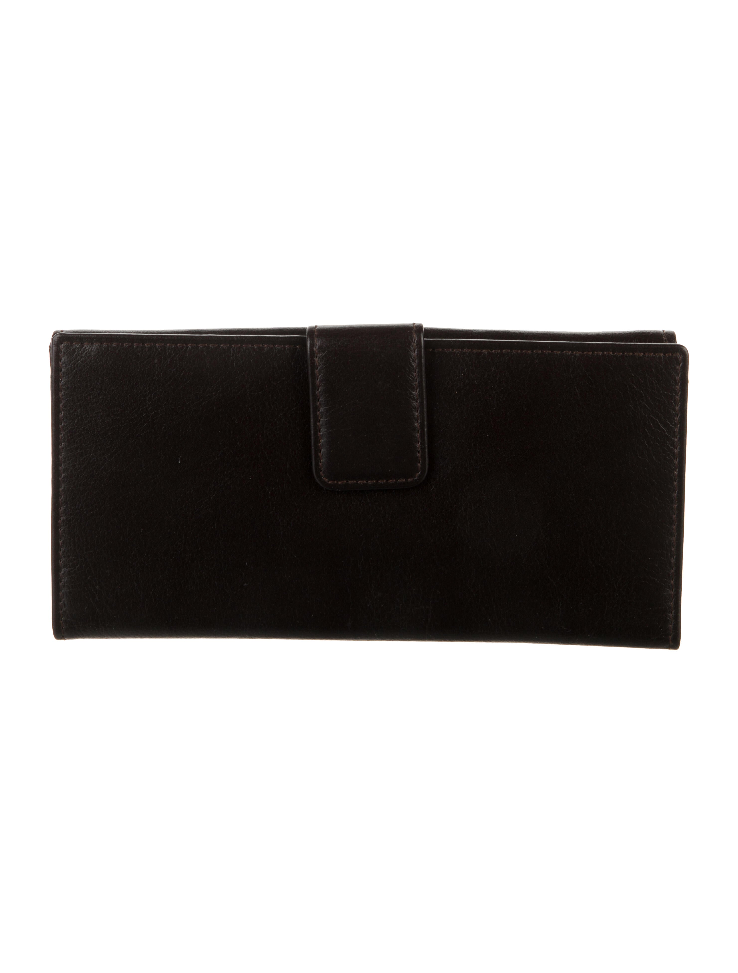 Gucci Bamboo Accent Leather Continental Wallet