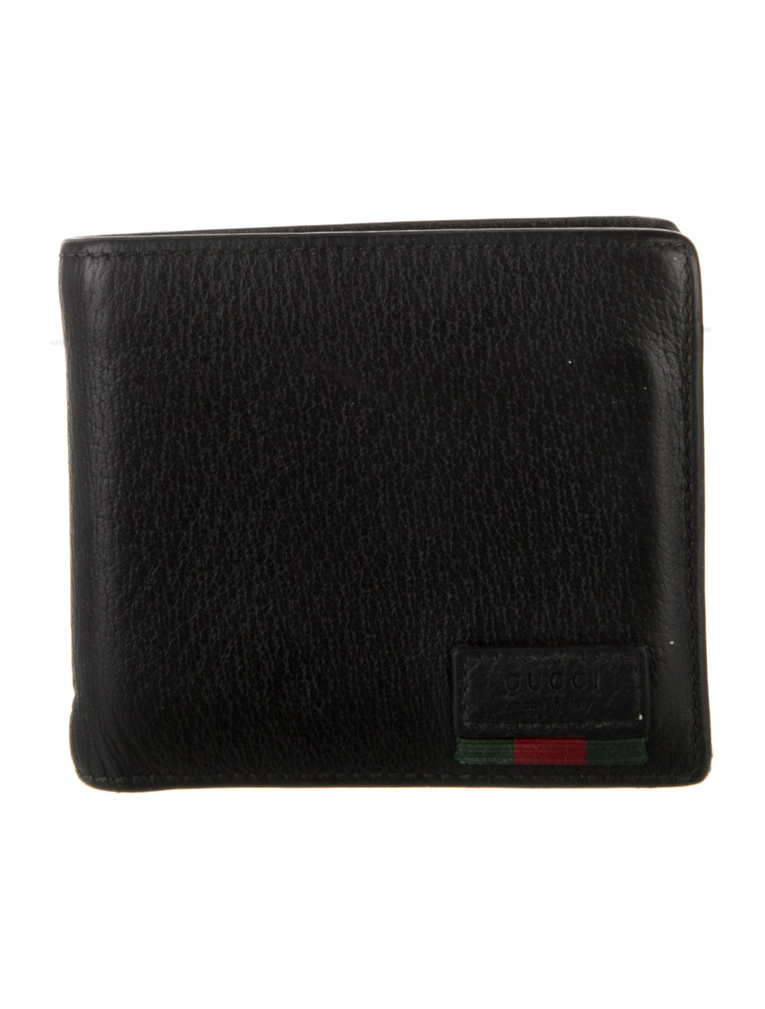 Gucci Web Accent Leather Bifold Wallet