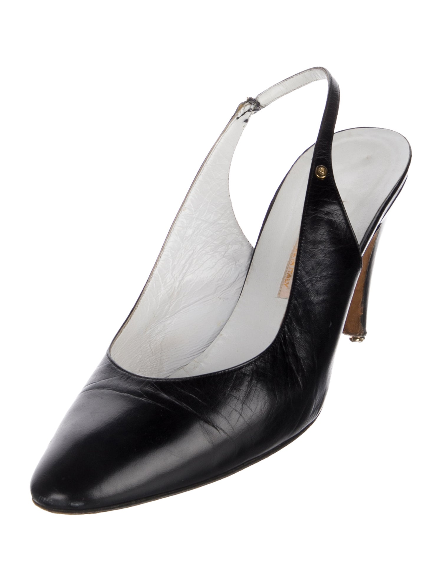 Gucci Vintage Leather Slingback Pumps