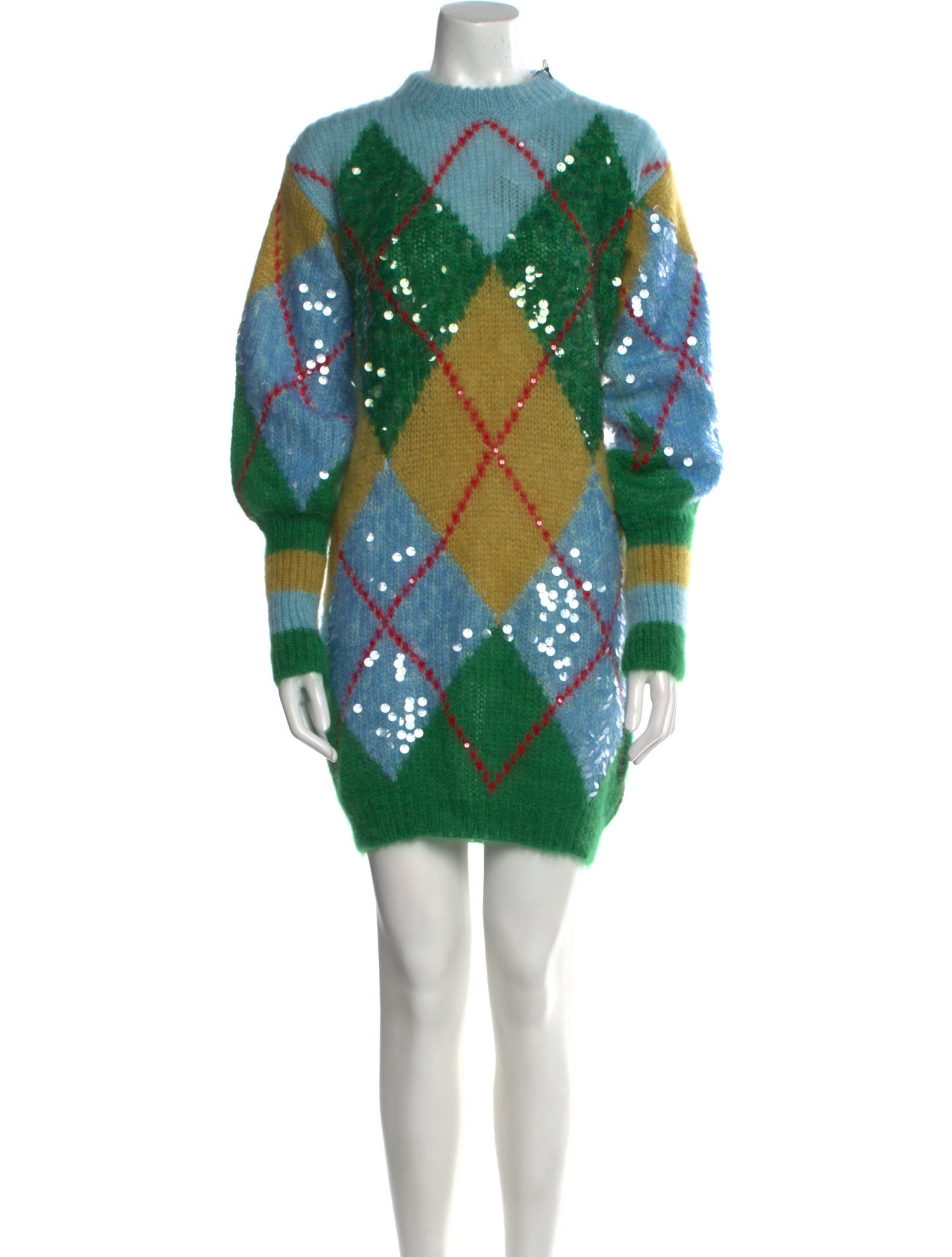 Gucci Mohair Plaid Print Sweater w/ Tags