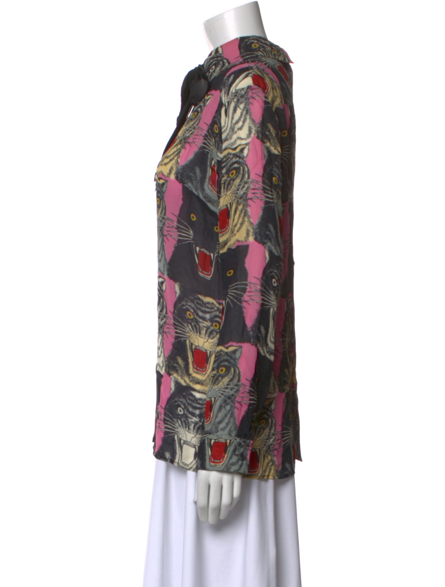 Gucci 2017 Printed Button-Up Top