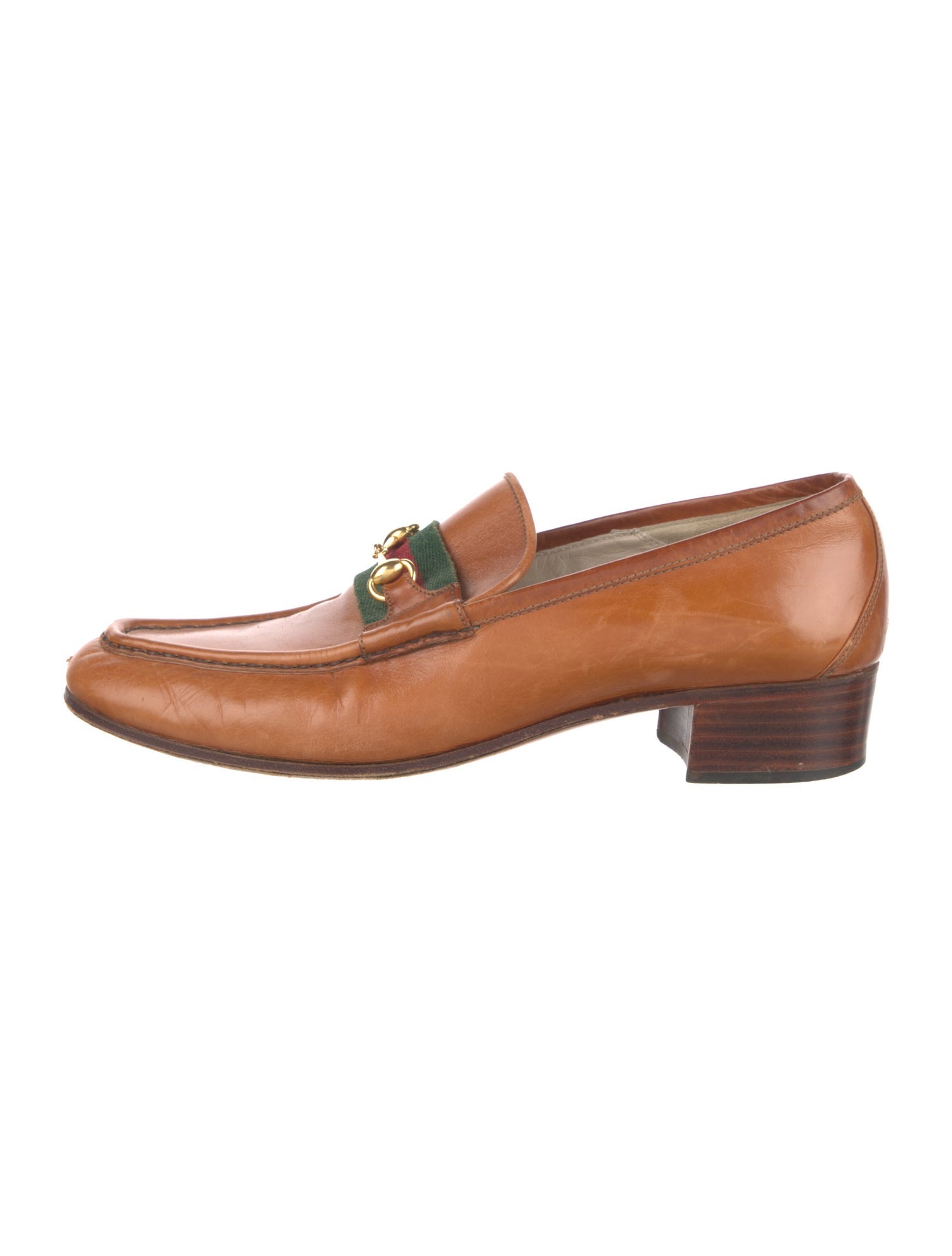 Gucci Vintage Web Accent Loafers