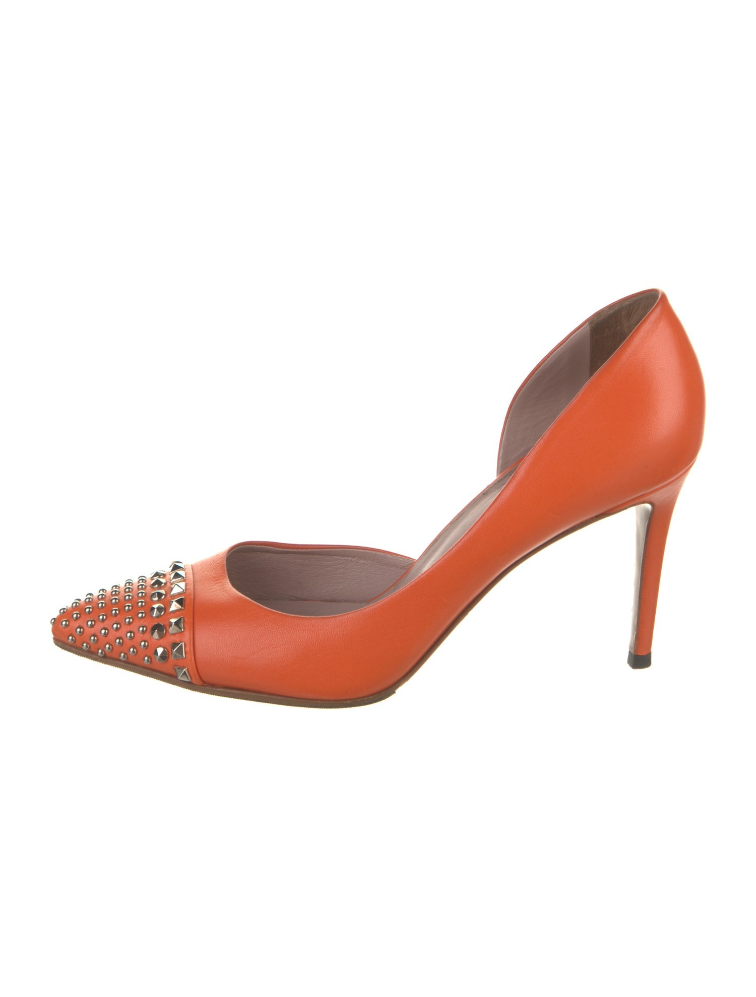 Gucci Leather Studded Accents D'Orsay Pumps