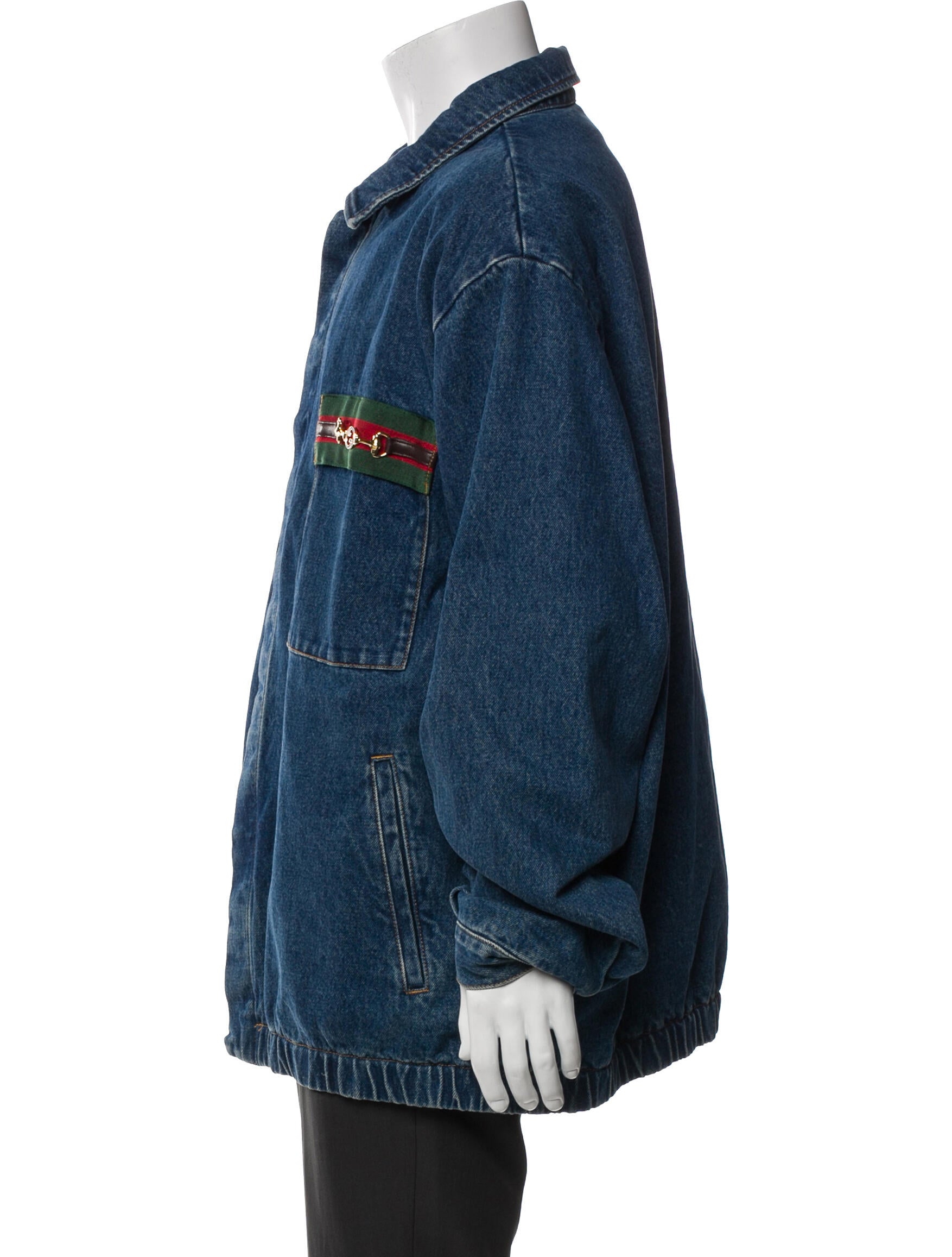 Gucci 2020 Web Accent Denim Jacket