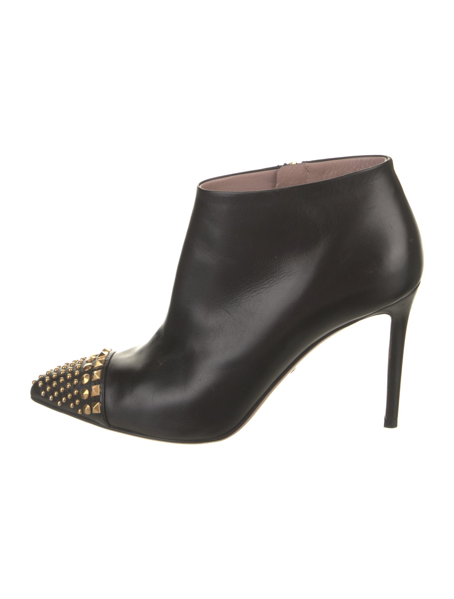 Gucci Rockstud Accents Leather Boots