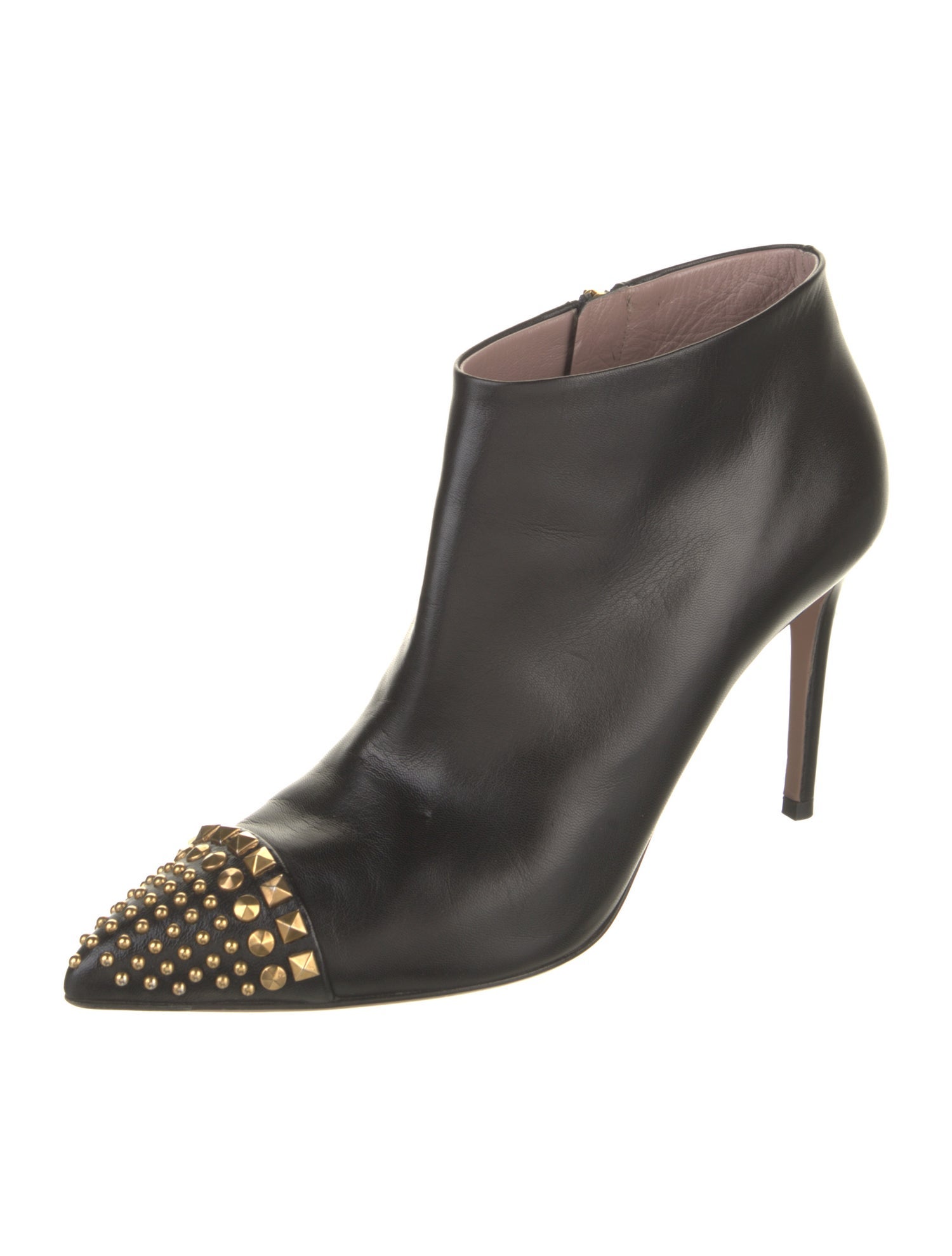 Gucci Rockstud Accents Leather Boots