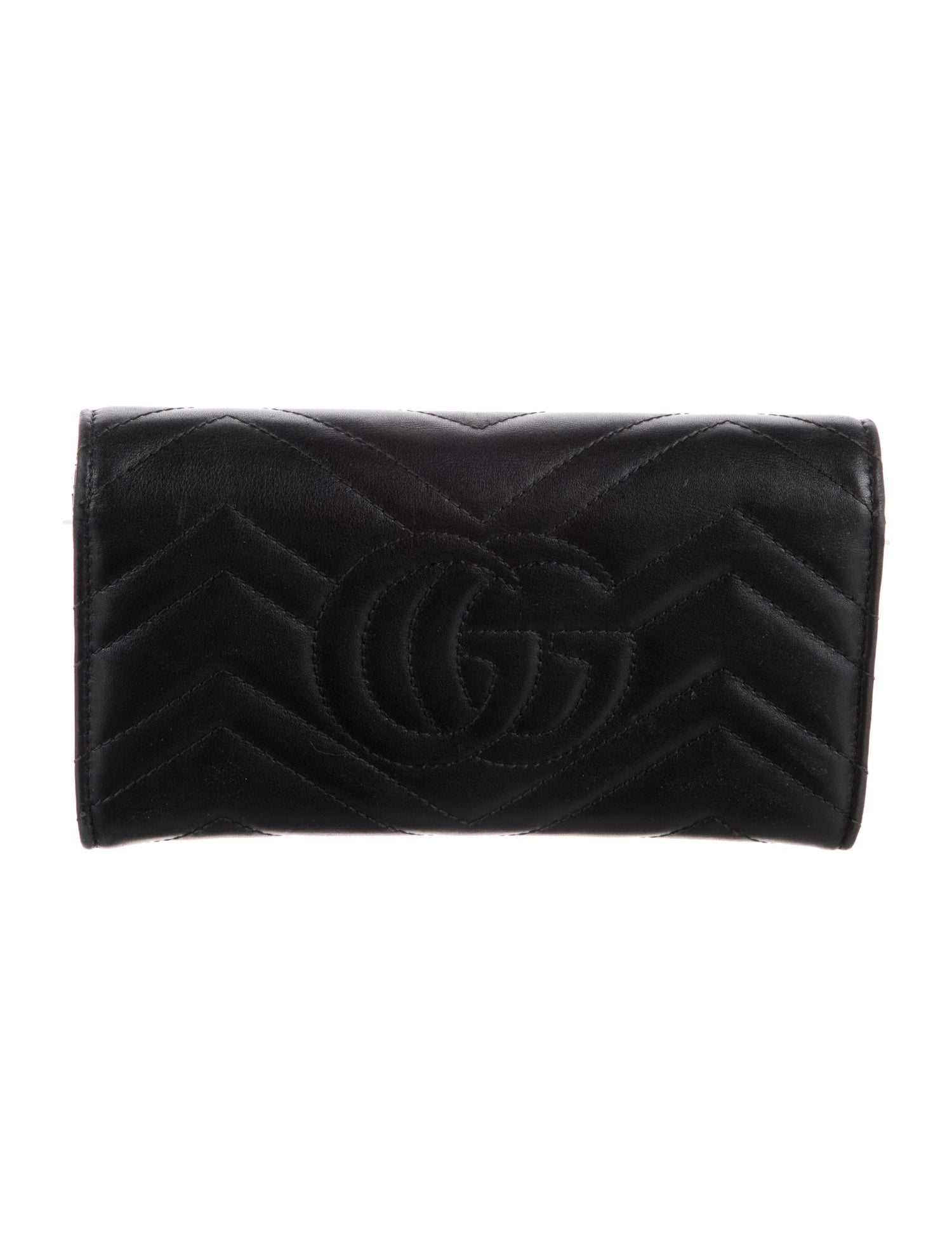 Gucci Double G Logo Leather Continental Wallet