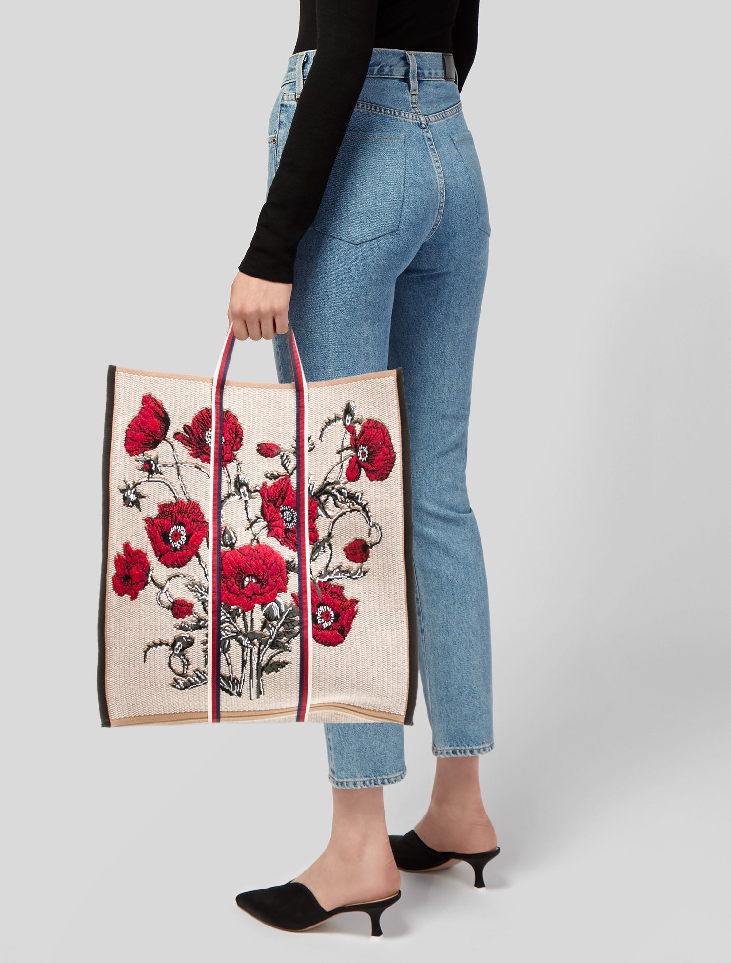 Gucci Flora Poppy Canvas Tote