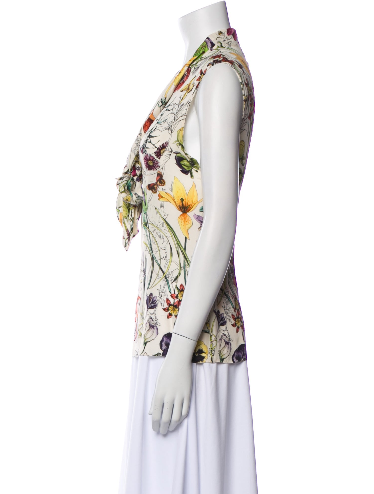 Gucci Silk Floral Print Blouse