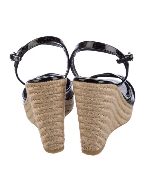 Gucci Microguccissima Pattern Patent Leather Espadrilles