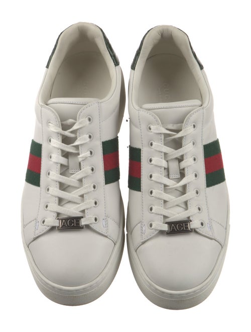 Gucci Web Accent Leather Sneakers