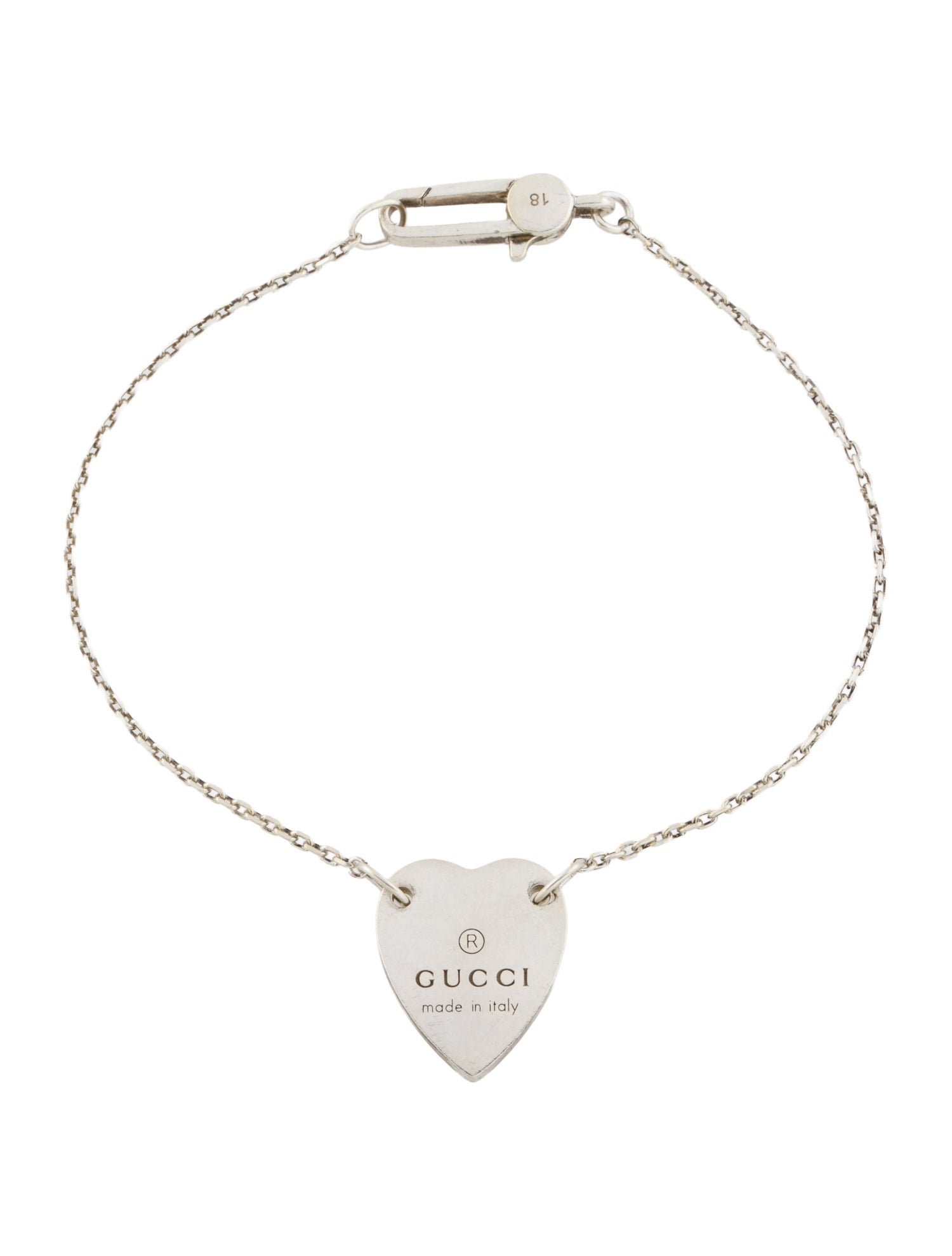 Gucci Trademark Heart Charm Bracelet