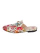 Gucci Flora Print Canvas Mules