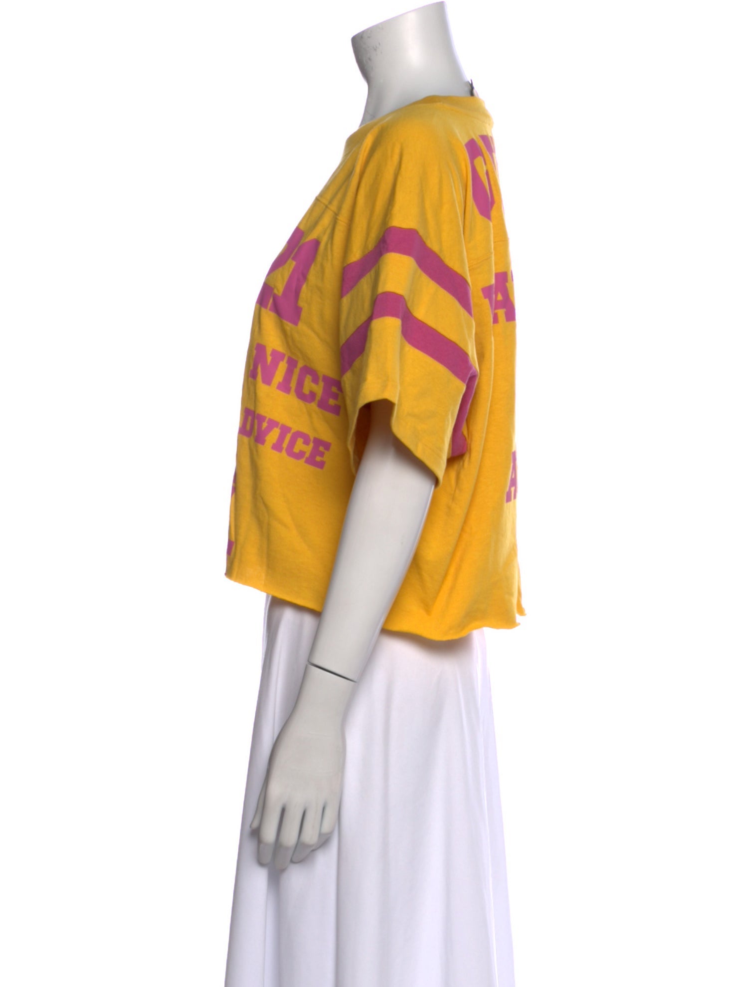 Gucci Graphic Print Crew Neck Crop Top