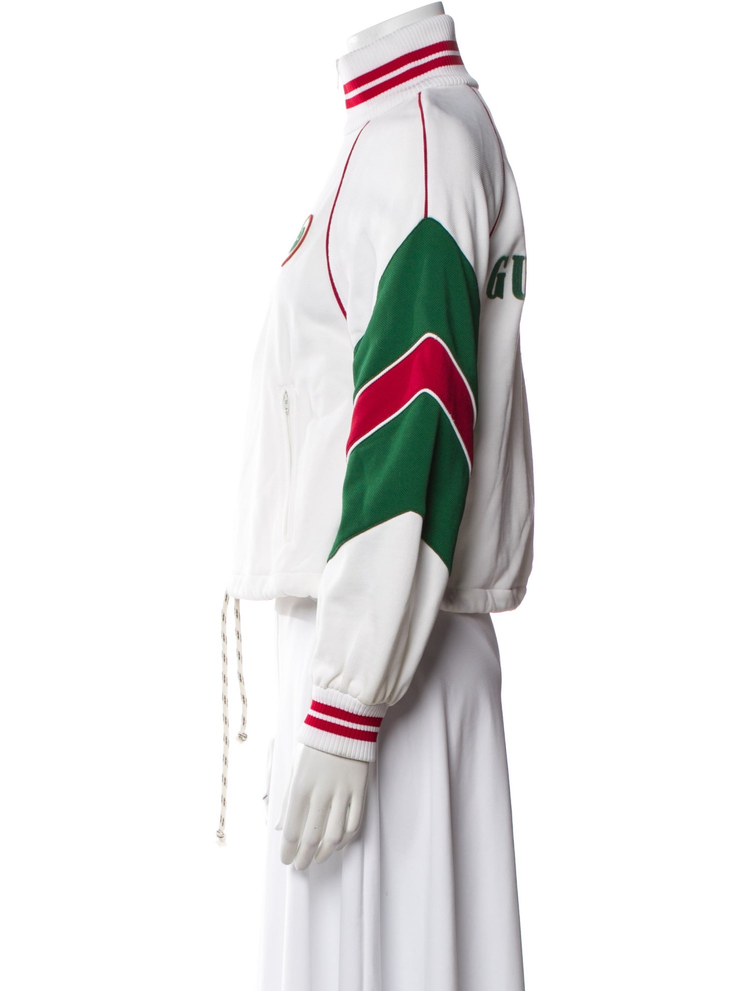 Gucci Nylon Striped Bomber Jacket