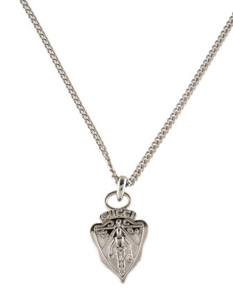 Gucci Crest Pendant Necklace