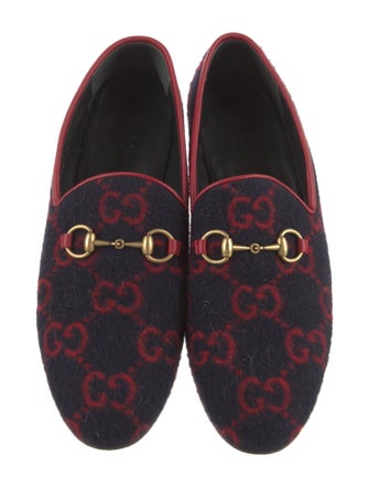 Gucci Horsebit Accent Wool Loafers
