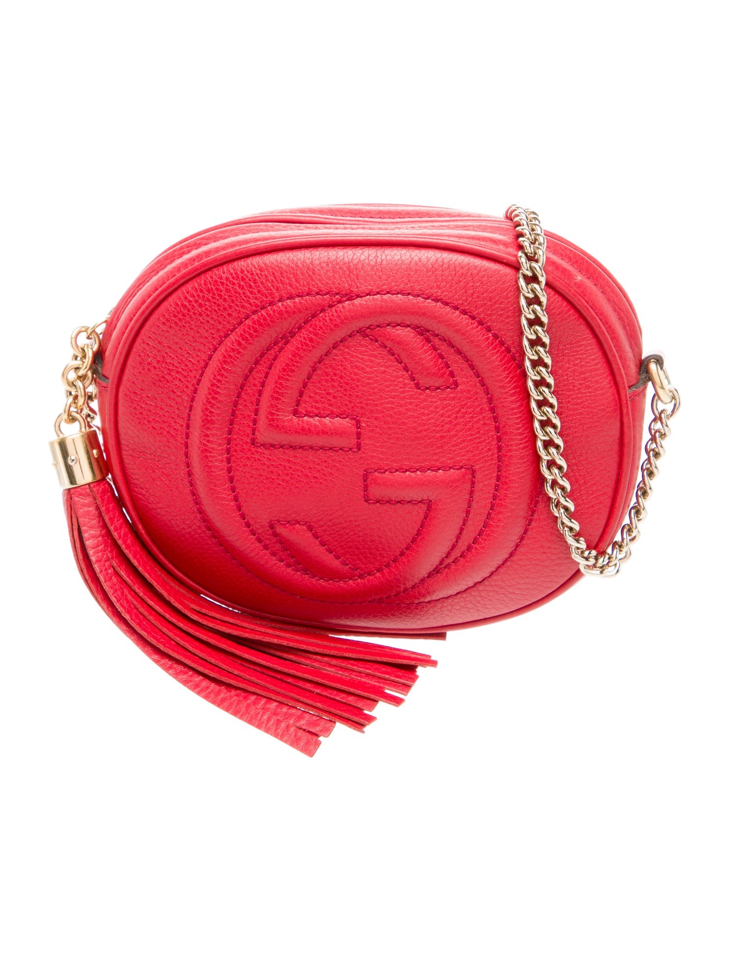 Gucci Leather Mini Soho Chain Crossbody Bag